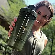 Шейкер спортивний Smartshake Original2GO One 800ml Army Green, фото 2