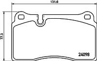 Колодки передние тормозные vw touareg 02- (brembo), HELLA PAGID (8DB355011851)