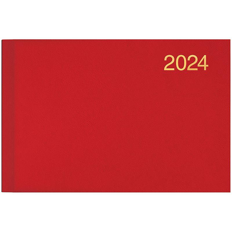 Щотижневик кишеньковий датований 2024 рік, А6 формату, червоний, 144 аркуши Brunnen Miradur