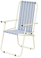 Стілець “Дачний” d18 мм (текстилен блакитна смуга)