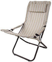 Шезлонг “Горизонт” d25 мм (Текстилен, Бежевий)