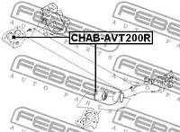 Сайлентблок задней балки Aveo 03-, FEBEST (CHABAVT200R)