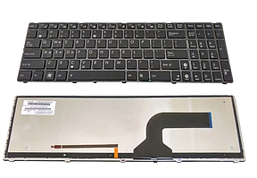 Клавіатура для ноутбука Asus ROG G51 чорна з підсвічуванням б/у