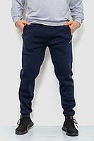 Спорт штани мужские на флисе, цвет темно-синий, размер L, 244R4740