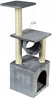 Драпак, будиночок для кота 9045 4 рівнів (сірий)