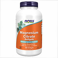 NOW Magnesium Citrate 134 mg цитрат магнія у м'яких капсулах №180