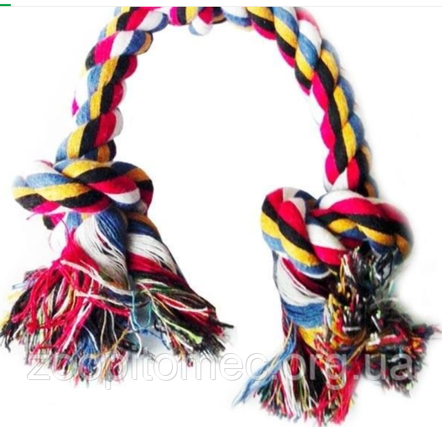 Іграшка для собак канат грейфер із трьома вузлами, 25 см