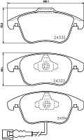 Колодки передние тормозные Audi Q3 11-/VW Sharan II (7N1) 10-, HELLA PAGID (8DB355014031)