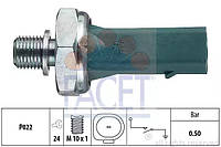 Датчик давления масла (0,5bar/1 конт./зеленый) VW Caddy III/Golf V 1.0-1.8 95-, FACET (70139)