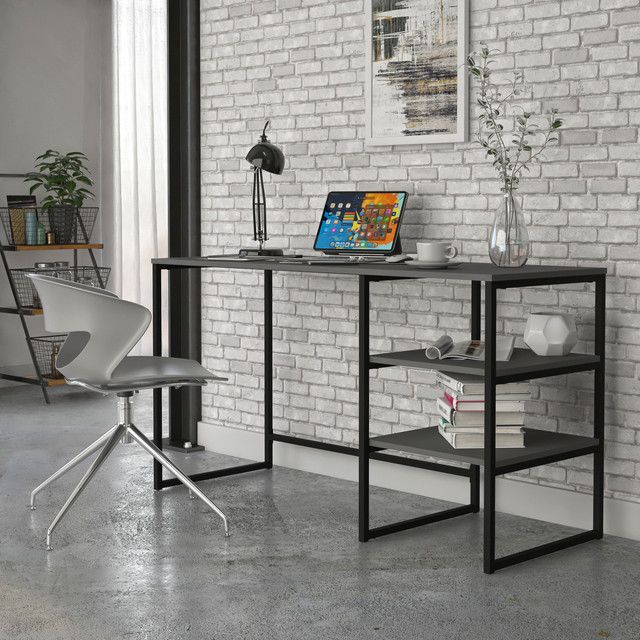Стол письменный Frigate Loft графит, стильный офисный и домашний стол