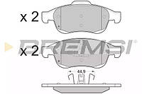 Колодки передние тормозные Megane 09-/Duster 10-/Dokker 13-, Bremsi (BP3392)