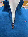 Джемпер Zinzolin чоловічий однотонний напівблискавка толстовка теплий М синій, фото 3