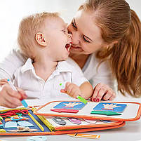 Дитяча розвивальна сумочка Lesko 545 Dark Blue бізіборд монтессорі розвивальна моторику та сенсорику 4 шт., фото 5