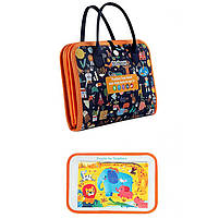 Дитяча розвивальна сумочка Lesko 545 Dark Blue бізіборд монтессорі розвивальна моторику та сенсорику 4 шт., фото 6