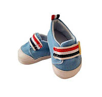 Туфлі кросівки для ляльки Бебі Борн 40-43 см блакитні