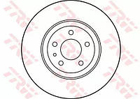 Диск тормозной (1 шт.) ALFA ROMEO - FIAT - LANCIA 147/156/156 Sportwagon/164/GT/GTV/S, TRW (DF1749)