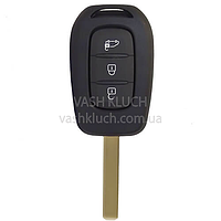 Renault Ключ 3 кнопки 433MHz VA2 ID51/4A оригинал лого хром (с багажником)