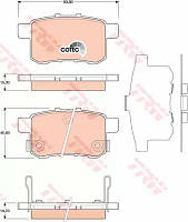 Колодки тормозные дисковые HONDA Accord R 09, TRW (GDB3482)