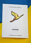 Пін (значок) Bookopt Лелека (жовта), фото 2