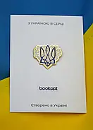 Пін (значок) Bookopt Квіти тризуб білий, фото 4