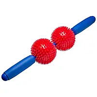 Массажер мячи игольчатые с ручками (диаметр 9 см) OМ-402 OrtoMed