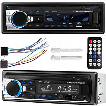 Автомагнітола JSD-520 з Bluetooth, USB / Магнітола в машину з пультом управління / Магнітофон в авто