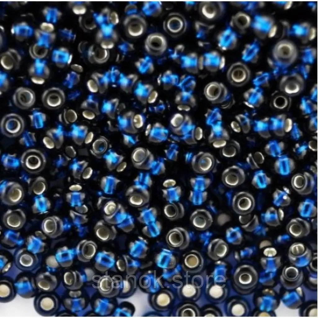 Бісер чехія Preciosa  67100 синій   в упаковці 10 грамів, фото 1
