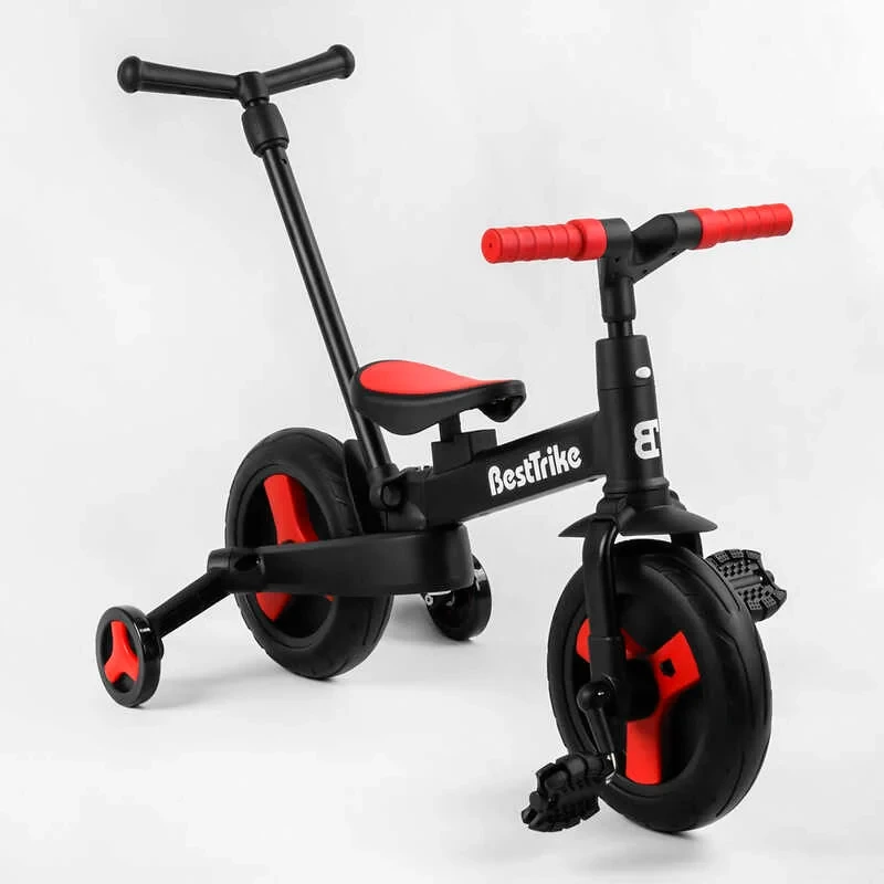 Велосипед-трансформер Best Trike  колеса PU 10', батьківська ручка, знімні педалі