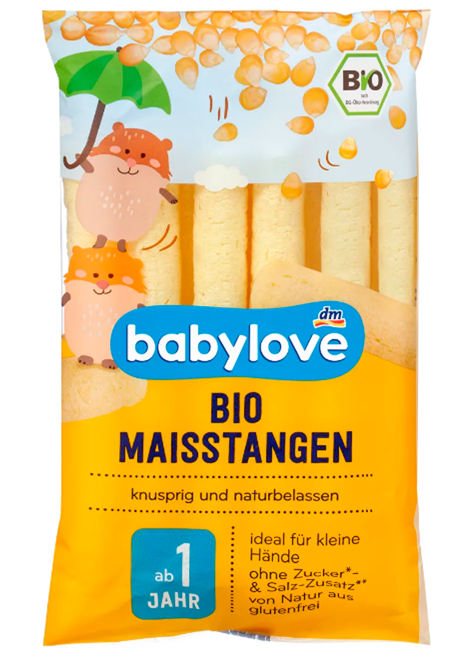 Кукурудзяні палички Babylove для дітей з 12 місяців, 30 г, фото 1