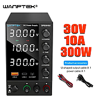 Лабораторний регульований блок живлення Wanptek DPS3010U 30В 10А CC/CV 30В 10А імпульсний має USB Type-C Quick charge