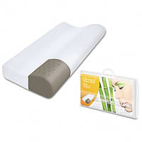 Ортопедическая подушка для сна с бамбуковым углем Qmed Bamboo Pillow, 52x32x11,5