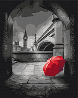 Раскраски по номерам Красный зонт под Биг-Беном (BSM-B32893) 40 х 50 см