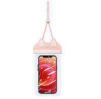 Чехол для телефона водонепроницаемый USAMS IPX8 US-YD010, розовый h