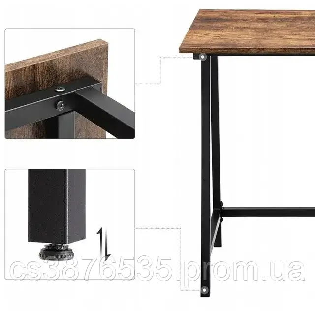 Стол письменный металлический лофт Bonro 267, мебель Loft для дома оптом в Украине с черными ножками - фото 5 - id-p2092445660