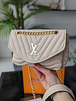 Жіноча міні сумка клатч LV (Louis Vuitton) молочний
