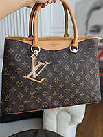 Сумка Louis Vuitton handbag велика корич.+беж.
