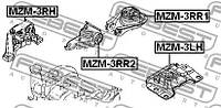 Подушка двигателя Mazda 3 03-06 Л., FEBEST (MZM3LH)