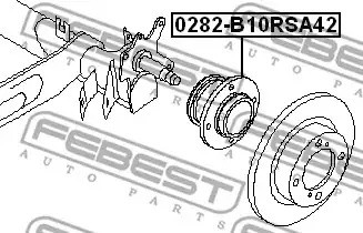 Ступица заднего колеса NISSAN ALMERA CLASSIC (B10) - 1.6 16V, FEBEST (0282B10RSA42) - фото 4 - id-p2092402509