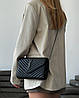 Жіноча сумка YSL Monogram Chain Wallet Black екошкіра крос боді чорна 2 відділення на ланцюжку YSL, фото 8