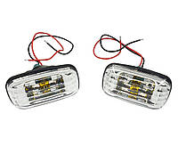 12 Вольт. Повторители поворотов, комплект, универсальные, на крыло, накладные