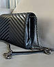Жіноча сумка YSL Monogram Chain Wallet Black екошкіра крос боді чорна 2 відділення на ланцюжку YSL, фото 11