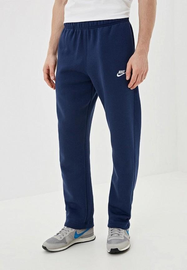 Чоловічі спортивні штани Nike сині Напівбатал весняні осінні Штани Найк великі розміри