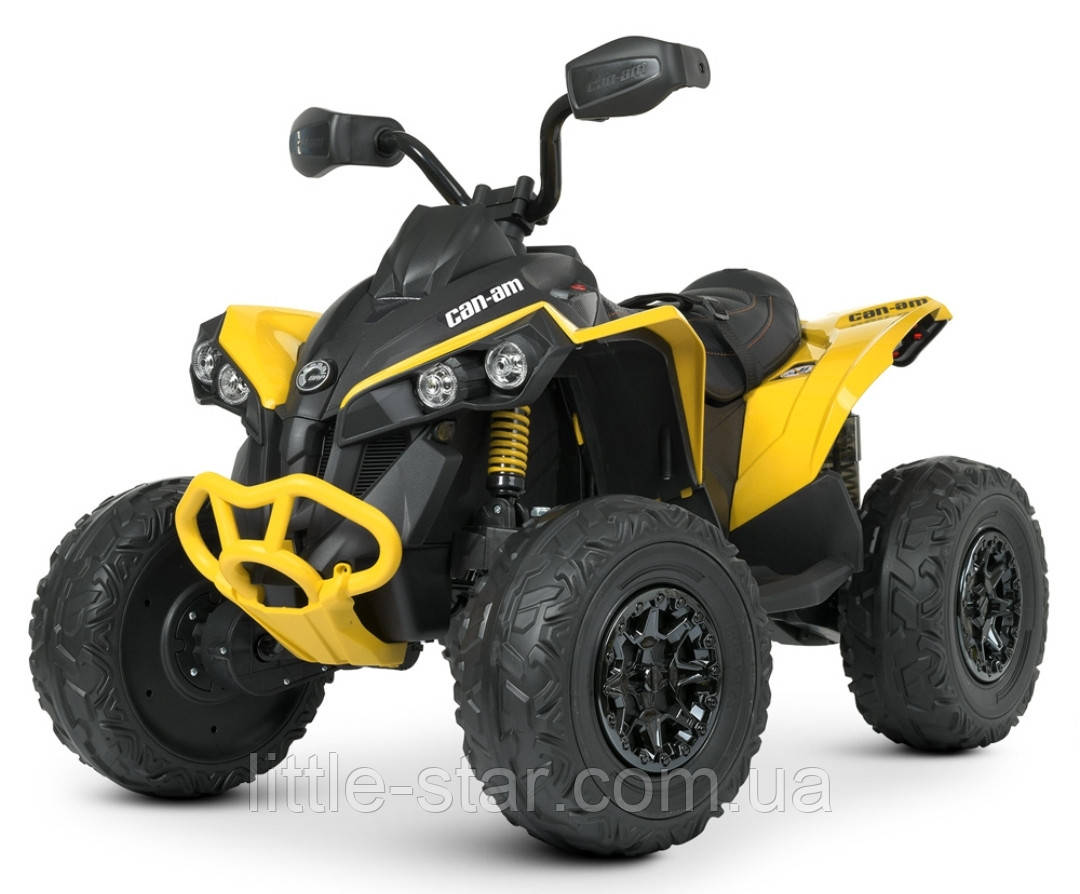 Дитячий квадроцикл M 5001EBLR-6, 4G, 4мотори35W, 1акум12V10Ah, EVA, шкіра, жовтий