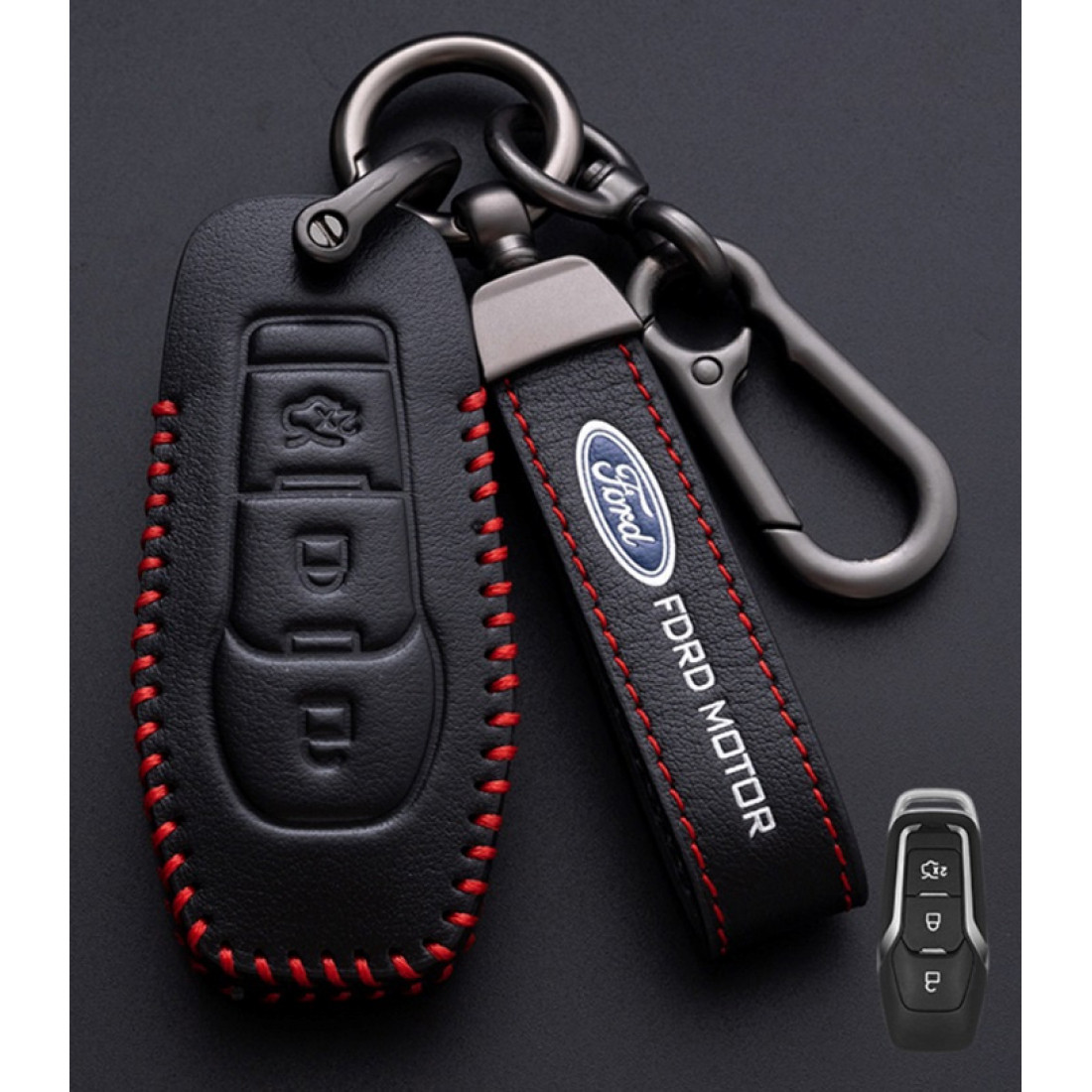 Чохол для автомобільних ключів Ford No4-3 Кнопки Екошкіра, фото 1