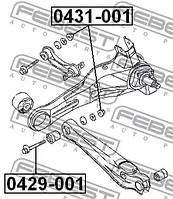 Гайка балки моста Lancer 00-09, FEBEST (0431001)