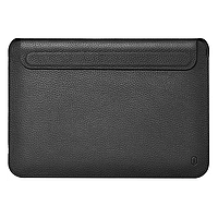 Чехол для ноутбука WIWU Skin ProSeries Geniunie Leather Sleeve for MacBook Pro 14" (2021-2023) Black