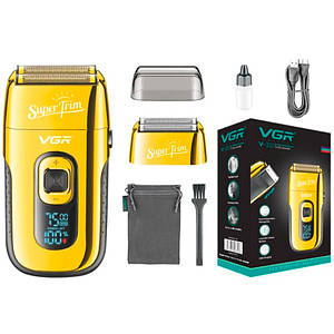 Електробритва сіткова для сухого гоління з дисплеєм VGR V-332 | Шейвер