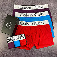 Набір чоловічих трусів боксерів Calvin Klein 3 штуки чоловічі труси кельвін стильні у фірмовій коробці