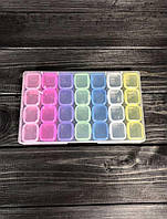 Контейнер (органайзер) пластиковый для хранения на 28 секции (разноцветная)