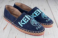 Эспадрильи KENZO Paris Blue еспадрільї кензо париж сині